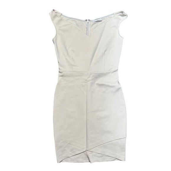 Babaton Sz 2 Dress Sleeveless ONYX Mini Off Shoulder Bodycon Classic Minimalist - Picture 2 of 9